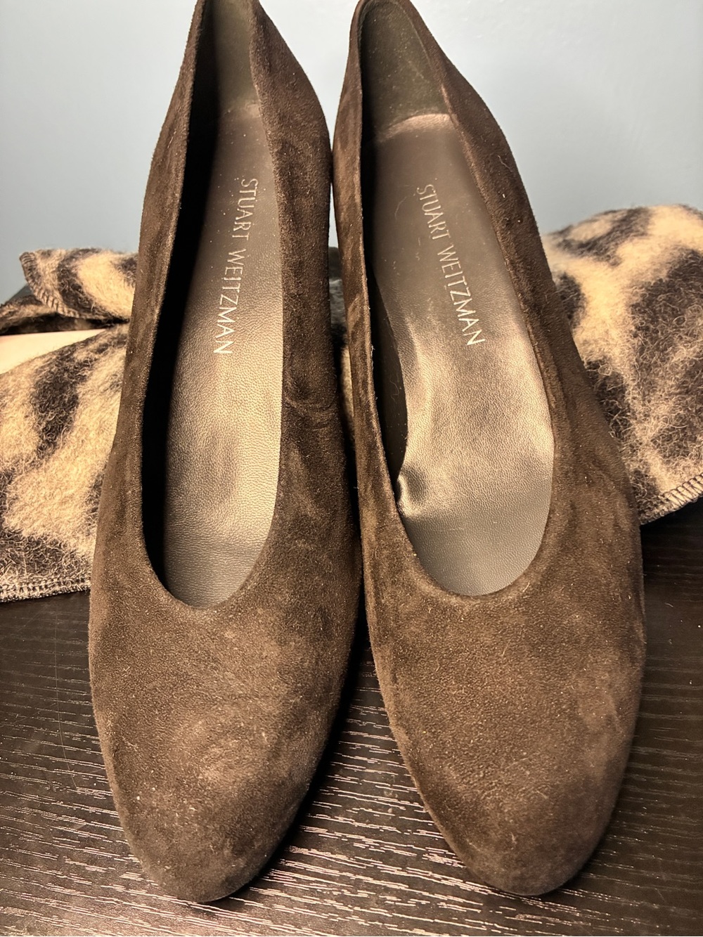 Stuart Weitzman Black Suede Pumps